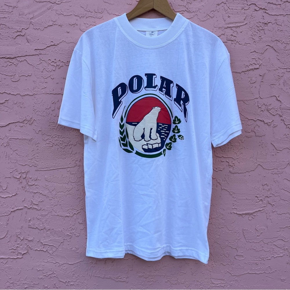 Vintage Polar T-shirt Venezuelan Beer Lover Gift Size Large